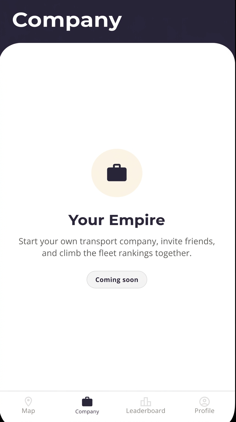 Trip complete screen showing distance and earnings
